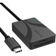 SABRENT SD karšu lasītājs USB C karšu lasītājs 10Gbps ātrums 312Mb/s Atbalsta UHS-II atmiņas kartes lasīšanu Saderīgs ar SD kartēm 3.0/4.0, Micro SD (CR-CSDM)