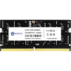 ByteFest DDR5 RAM 16GB 5200MHz PC5-41600 CL42 1.1V SODIMM On-DIE ECC 262-pin atmiņas modulis portatīvajiem datoriem/piezīmjdatoriem