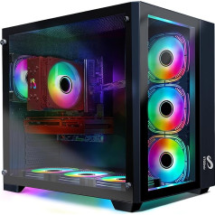 STGsivir Gaming Desktop RTX 3060 Ti 8GB, Core I7-11700KF līdz 5.0G, 32GB DDR4, 2TB SSD, WiFi 600M, BT 5.0, RGB ventilators x 6, W11H64 - Spēļu dators spēlētājiem un straumēšanai