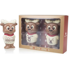 CHOCOLISSIMO Two Choco Reindeer - divas šokolādes figūriņas ziemeļbriežu formā | Šokolāde | Ziemassvētki | Dāvanas | Ziemassvētku šokolāde | Bērns | Bērni | Santa Claus šokolāde