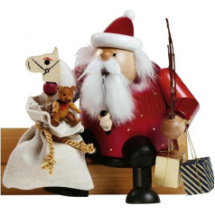 KWO Olbernhau 21608 Räuchermännchen Kantenhocker Weihnachtsmann, 16 cm