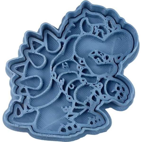 Cuticuter Bowser Mario Bros Cookie Cutter, plastmasas, zils, 8 x 7 x 1,5 cm