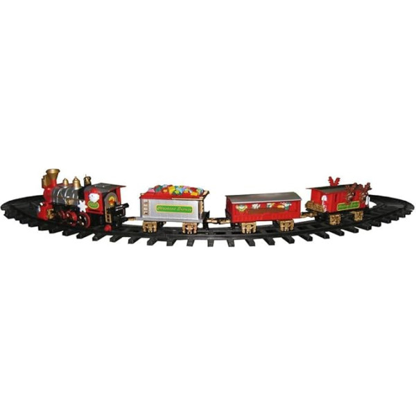 REILA Deko-Zug für Weihnachtsbaum, mit Halterung und 3 Wagons