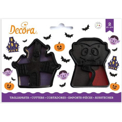 DECORA 0255091 Plastmasas vampīrs Sīkfailu griezējs 2 gab. 6/8 x H 2,2 cm