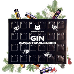 Böser Kater Gin Adventskalender | Die perfekte Geschenkidee | Weihnachtskalender für Katzen- und Gin-Liebhaber | Limitierte Auflage | 24 spannende Türchen mit außergewöhnlichen & exklusiven Gin-Sorten