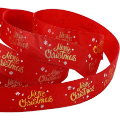 Breites Ripsband für Weihnachten, 1,8 m, 1,8 m, bedrucktes Weihnachtsband, Weihnachtskranz, für Karten, Party-Dekorationen, 2,1 cm breit