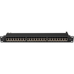 Patchpanelis 24 port 1u cat7 ec. pps7-1024-b melns