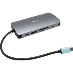 Док-станция usb-c metal nano hdmi, vga, lan, power delivery 100w