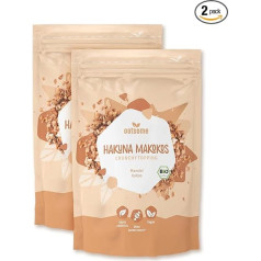 OATSOME® Hakuna Makokos 2 kraukšķīgu piedevu iepakojums | Ekonomiskais komplekts | Mandeles un kokosrieksti | Īpaši kraukšķīgi | Bļodiņām un graudaugu pārslām | Granola | Vegāniskā | Bez pievienotā cukura | Bioloģiski un 100% dabiski | 2