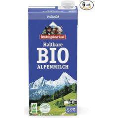 Berhtesgadener Land BGL Ilgnoturīgs bioloģiskais Alpu piens 3,5% tauku (6 x 1000 ml)