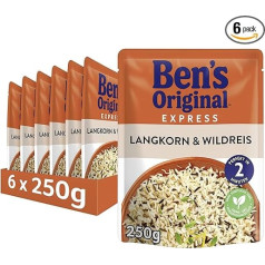 Ben's Original Express Rice garengraudu un savvaļas rīsi, 6 iepakojumi (6 x 250g)