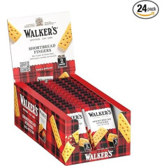 Walkers Shortbread Fingers - 24 gabaliņu iepakojums (24 x 40g) - tradicionālā sviesta konditoreja pirkstu formā pēc skotu receptes