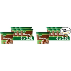 Knorr Klare Bratensaft Basis ideāli piemērots kā mērču bāze bez garšu uzlabojošām piedevām 6x 235 ml (2 gab. iepakojumā)