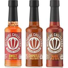 Набор острых соусов чили Wiltshire Chilli Farm Sweet, Chipotle и Naga, 1 штука