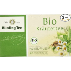 Bünting Tee Organic Herbs 20 x 2 g maisiņi, 3 paciņas (3 x 40 g)