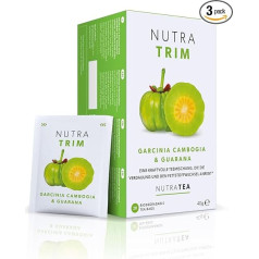 Nutra Tea NUTRATRIM, detoksikācijas tēja svara zudumam, metabolisma tēja atbalsta vielmaiņu un cukura līmeņa kontroli asinīs, 60 atkārtoti lietojami tējas maisiņi, zāļu tēja ar zaļo tēju un fenheli