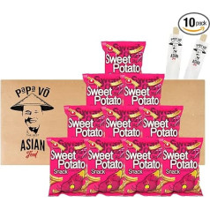 10 (10 x 55 g) Nongshim saldo kartupeļu uzkodu iepakojums + 2 Papa Vo nūjiņas