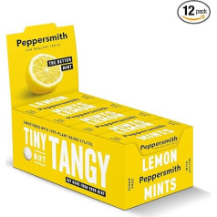 Pepper Smith 100% ksilīta piparmētras - Sicīlijas citrons un smalkā angļu piparmētra - 25 MINTS15 G (12 gab., kopā 300 piparmētru) - Pepper Smith