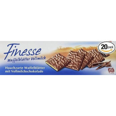 Finesse Vafeļu papīriņi pilnpiens, 20 gab. (20 x 100 g)