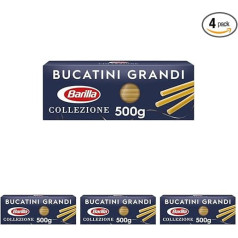 Barilla Collezione Bucatini Grandi Makaronu izstrādājumi no augstas kvalitātes cietajiem kviešiem vienmēr al Dente (1 x 500 g) (4 gab.) (iepakojumā)