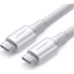 Kabelis USB-C 5A ātrā uzlāde PD QC 1m balts