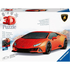 Puzzle 108 gabaliņi 3d transportlīdzekļi lamborghini huracan evo arancio