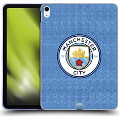 Head Case Designs Oficiāli licencēts Manchester City Man City FC Home 2021/22 Badge Kit Soft Gel Case saderīgs ar Apple iPad Air 2020/2022