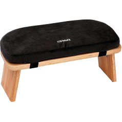 Zen Power Yoga Bench, saliekamais koka jogas sols, ergonomisks meditācijas sols, lūgšanu krēsls ikdienas garīgajiem mirkļiem, ērts un mīksts polsterējums, jogas piederumi