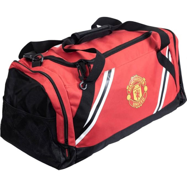 FOCO Manchester United FC Core Stripe Official Licensed Football Bag Travel Bag, Manchester United Fc, ceļojumu soma