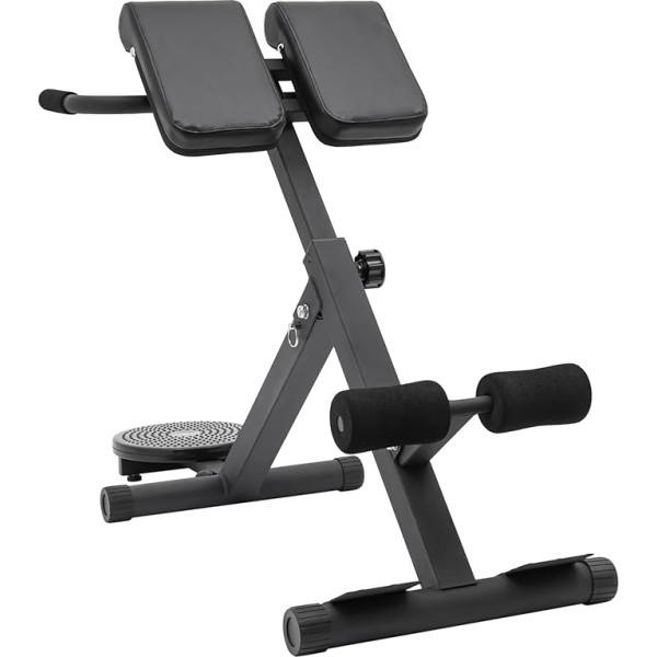 Saliekamais romiešu krēsls, Multi-Workout Hyperextension vēdera muguras treneris Hyperextension krēsls Treniņu ierīce Home Fitness Sit-Up Bench, slodzes ietilpība 120 kg lietošanai mājās, sporta zālēs