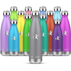 KollyKolla Termiskā krūze 350 ml / 500 ml / 650 ml / 750 ml, BPA-Free, necaurlaidīga, tieva nerūsējošā tērauda kafijas krūze, izolēta krūze, ceļojumu krūze ar vāku, pelēka, 750ml