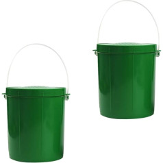 BIUDECO Bait Box Storage Bucket Portable Live Bait Makšķerēšanas rīku konteiners ar vāku Worm Bait Holder Plastmasas zivju spainis Soft Plastic Bait Storage Large