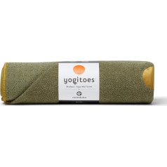 Manduka Yogitoes Yoga Mat Towel - viegls, ātri žūstošs, mikrošķiedras neslīdošs dvielis, piemērots karstajai jogai, vinjasas un spēka jogai, 180 cm, Zeme