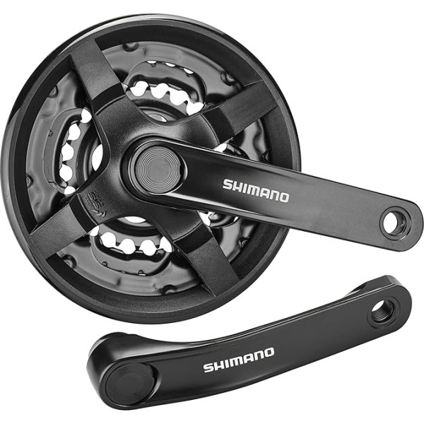 SHIMANO FC-TY301 kalnu velosipēdu kloķvārpstu komplekts Square 6/7/8 Speed 42/34/24T Black 2021