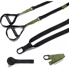 THYSOL® Resistance Trainer Pro Xtreme Straps | Sling Trainer komplekts ar regulējamu durvju enkuru | Fitnesa mājas treniņi - piemērots ceļošanai un treniņiem telpās un ārpus tām