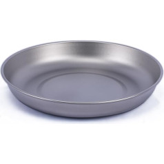 iClimb Titanium Plate Ultralight Compact Portable Cutlery ar somu āra kempingam ar mugursomu Pārgājieni Ceļojumi Pikniks