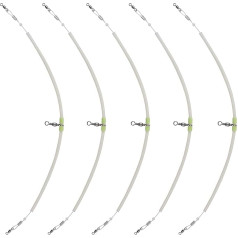 Makšķerēšanas stiepļu vadi - 10 gabali nerūsējošā tērauda takelāžas āķu rindas Luminous sālsūdens makšķerēšanas vadi Surf Fishing Rigs Wire Leader Rig Wire Leader Trace ar Swivel Base Rigs Saltwater saldūdens Leaders
