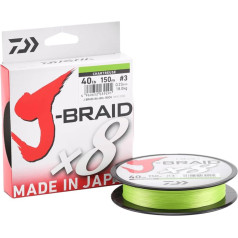 Daiwa J-Braid 8 Braid 0.24mm, 18,0kg/40lbs, 300m chartreuse