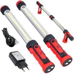 Maclean MCE230 COB LED XXL 2x darbnīcas lampa, darba lampa, magnētiskais āķis, divi režīmi, maks. 1200 lūmenu (2x 600 lūmenu)