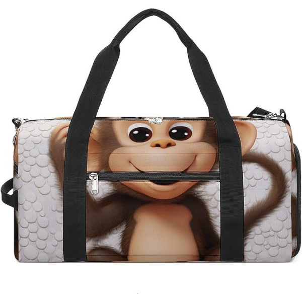 Cute Full Print Gym Bag Tote Bag ar plecu siksnu un mugursomas funkciju viena izmēra bagāžas bagāža, gudrs, rokas bagāža