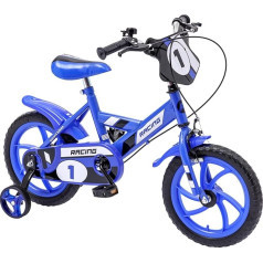 Baroni Toys Zils bērnu velosipēds ar stabilizatoriem, sporta velosipēds bērniem no tērauda, bērnu velosipēds ar stabilizatoriem, bērnu velosipēds bērniem no 4 līdz 7 gadiem