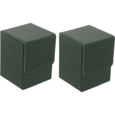 MILISTEN 2 gab. kāršu organizatoram Spēļu kartēm Spēļu karšu futrālis Home Storage Container Decks Cards pu Organizators Spēļu karšu organizators Green Compression pu