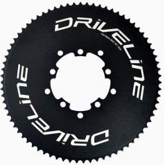 Driveline AL7075 Road Bike TT ķēdes gredzens 75T, BCD 110/130 mm, melns #ST1496