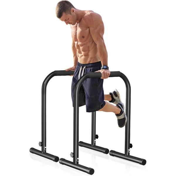 Wesfital Dip Bar Regulējams Dip Stand Mājas sporta zāle Heavy Duty Parallette Exercise Bars Calisthenics Strength Training Equipment - 500kg slodzes ietilpība