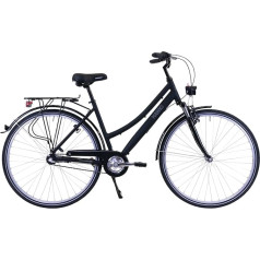 HAWK Citytrek Easy Blue Lady Sieviešu velosipēds 28 collas (51 cm) I Viegls pilsētas velosipēds I Sieviešu velosipēds ar 3 ātrumu pārnesumkārbu un rumbas dinamometru