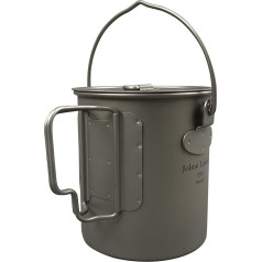 Jolmo Lander Titāna katls ar rokturi Kempinga katls Ultralight Titanium Pot 750ml