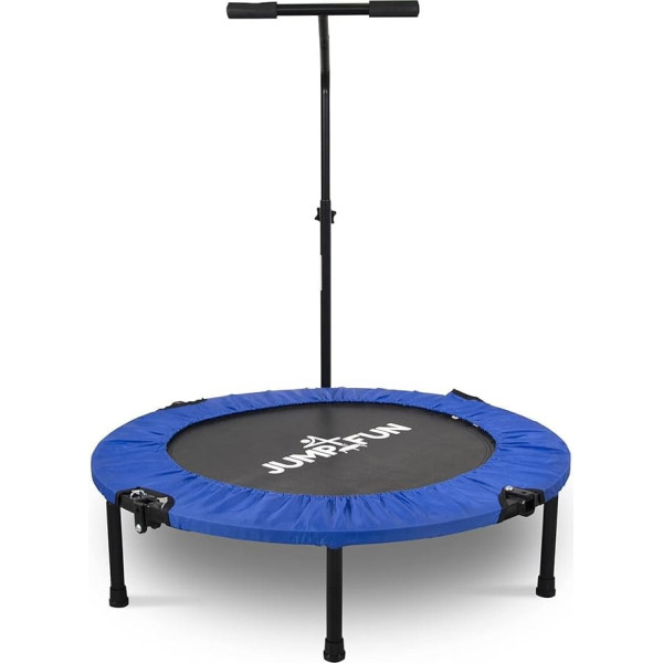 JUMP4FUN Mini batuts Jump Fitnesa batuts Saliekamais suņu būris ar rokturiem, zils