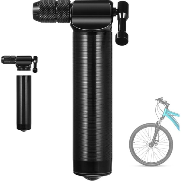 Riepu pumpētājs Bike Co2 Mini Portable Pump Riepu velosipēdu Co2 Mini ar saderīgu Schrader vārstu, ātra piepūšana sekundes laikā