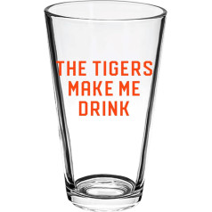 Detroit Shirt Company Tigers Make Me Drink Pint Glass