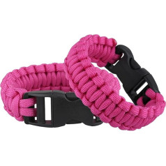 squaregarden izdzīvošanas Paracord aproce Āra iepakojumi Avārijas 350 izpletņu aproce 9 collu komplekts 2 Unisex fuksija viena izmēra